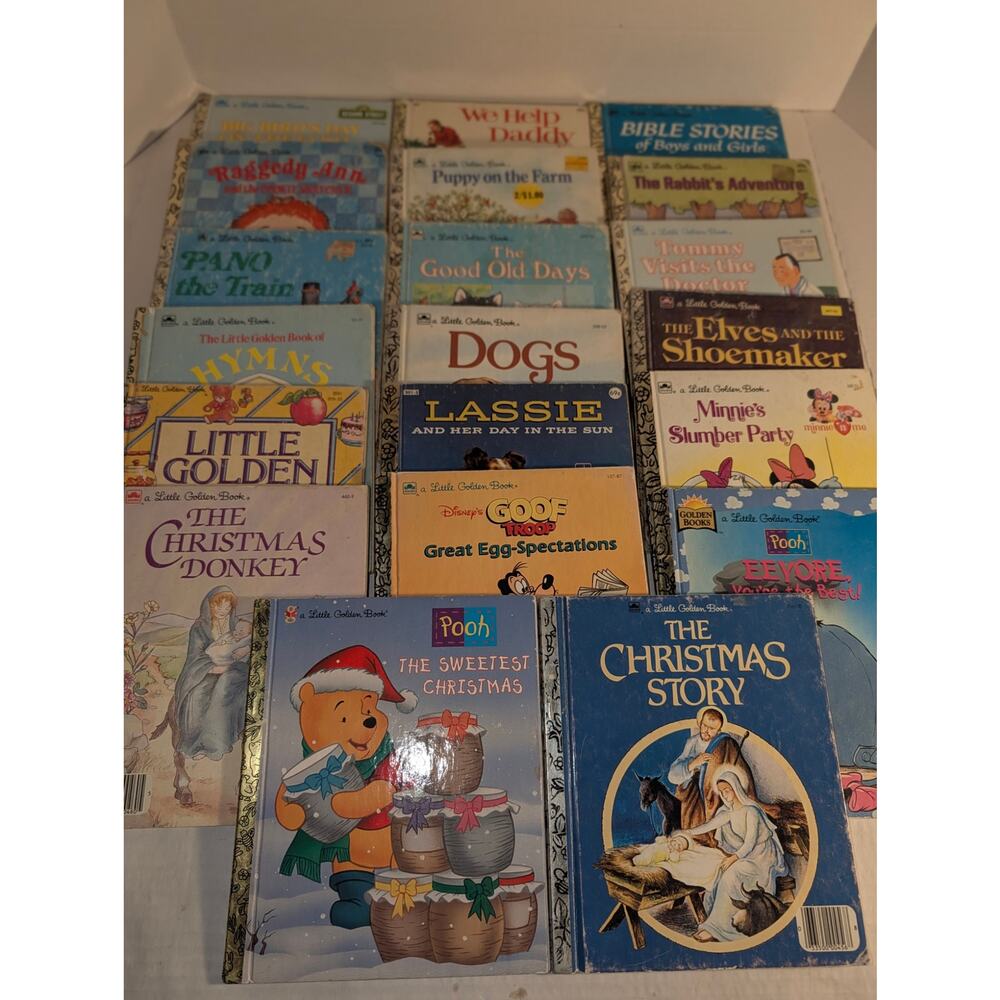 Vtg Lot 20 Little Golden Books 60's - 90's Children's Picture Nice